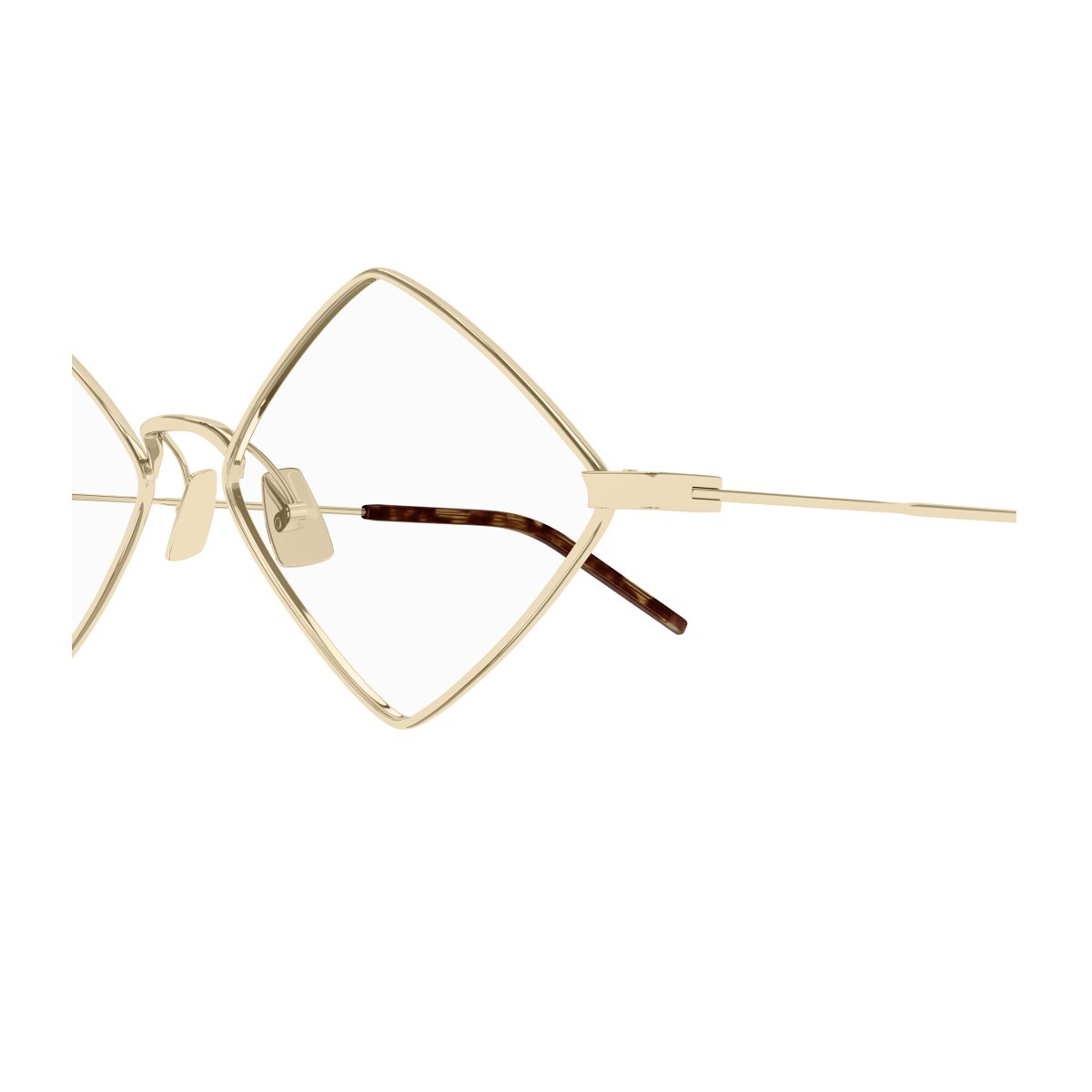 Saint Laurent Sl 302 Lisa Opt 003 Gold Transparent Gloves In Nude