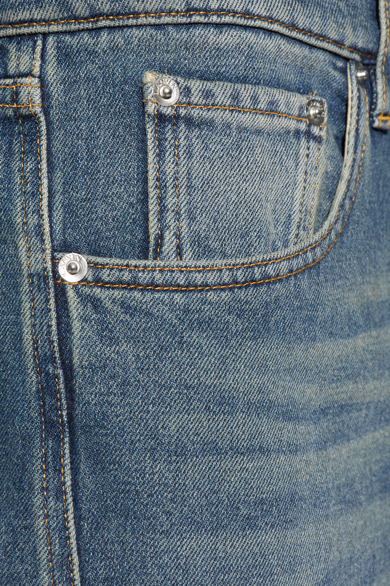 Lanvin Straight-leg Twist-detailed Cotton Jeans In Blue