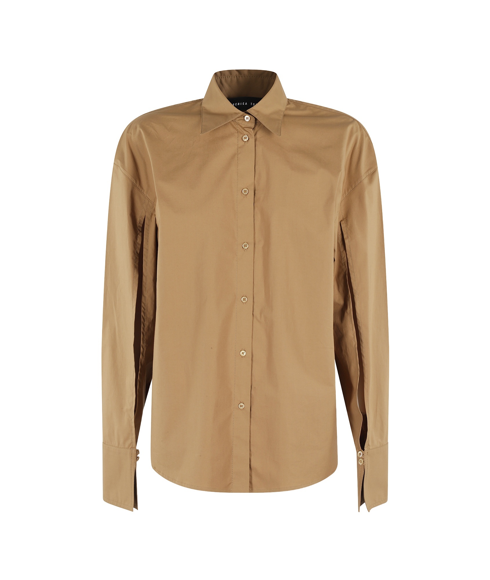 Shop Federica Tosi Long-sleeved Shirt In Nude