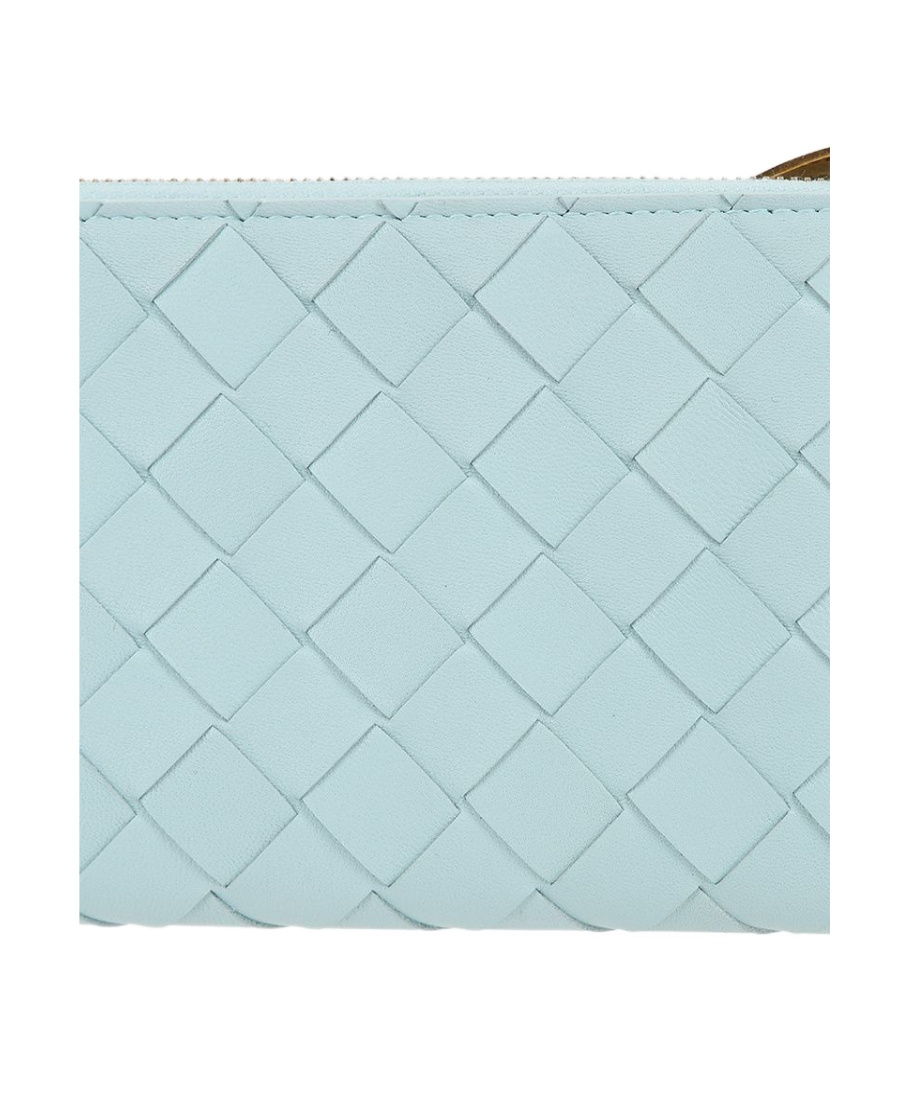 Shop Bottega Veneta Zipper Opening And Closing Wallet In Blue