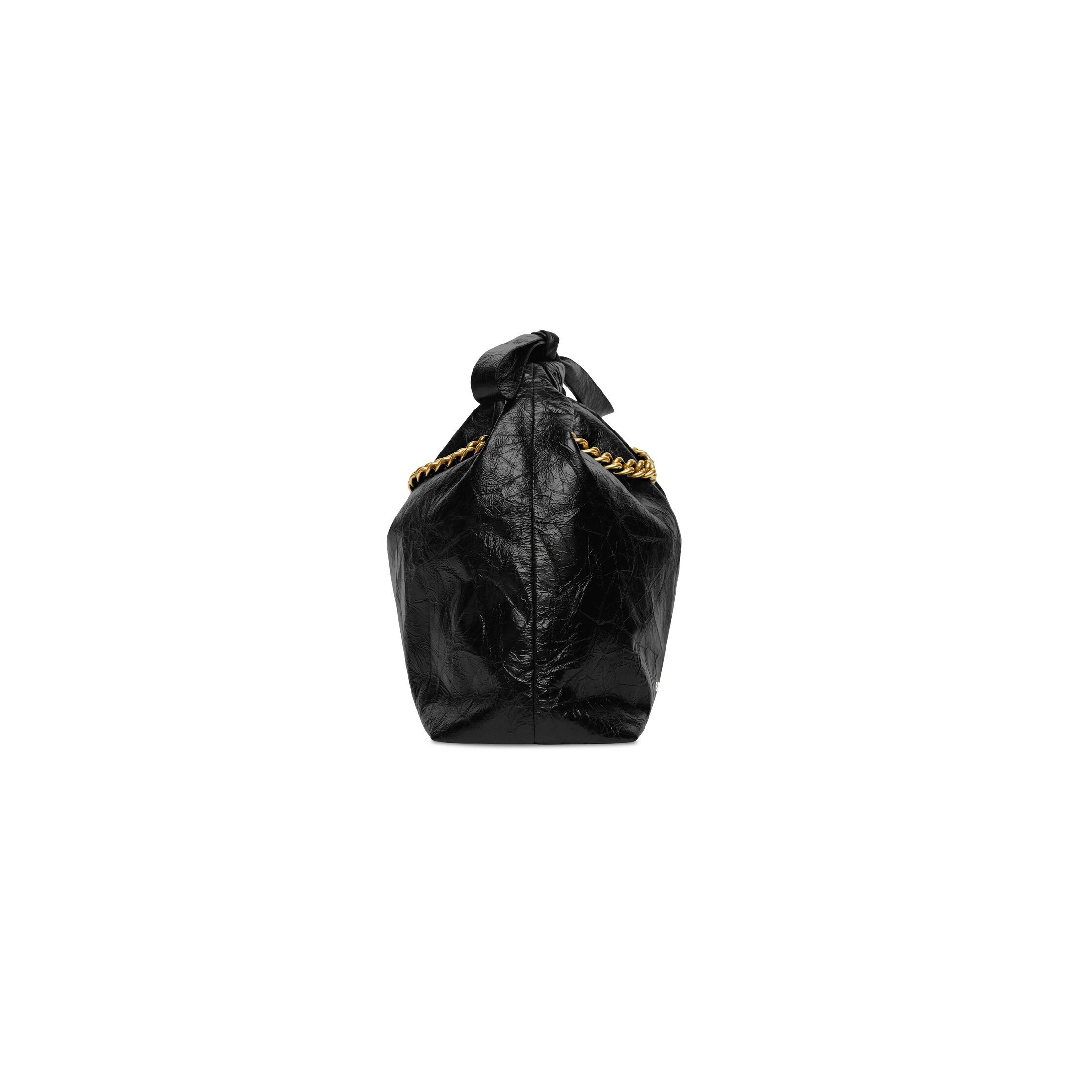 Balenciaga Crush Logo-print Tote In Black