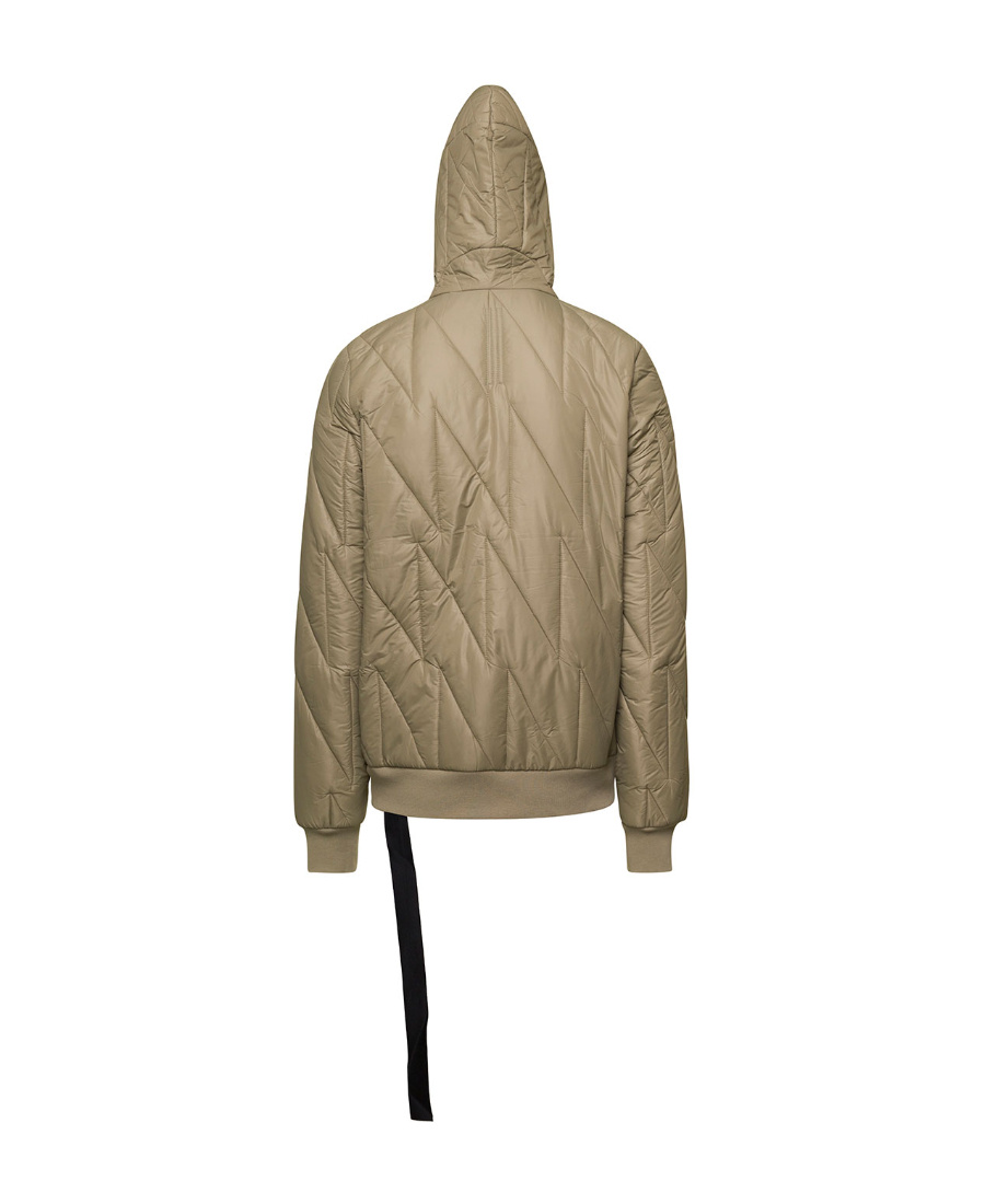 Rick Owens Drkshdw Gimp Quilted Hooded Jacket In Brown