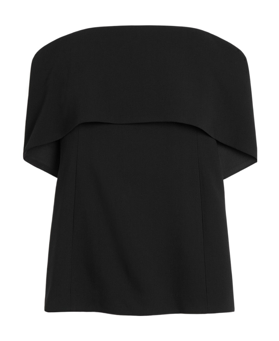 Totême Bare Shoulder Design To Wipe The Chest In Black