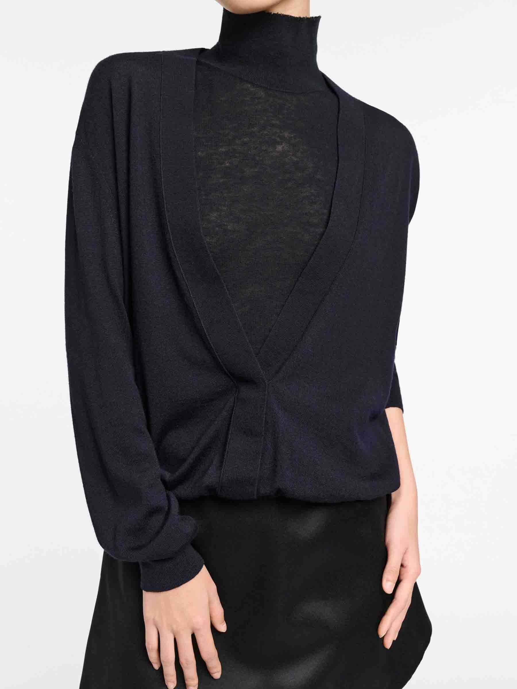 Shop Dorothee Schumacher V-neck Sweater In Black