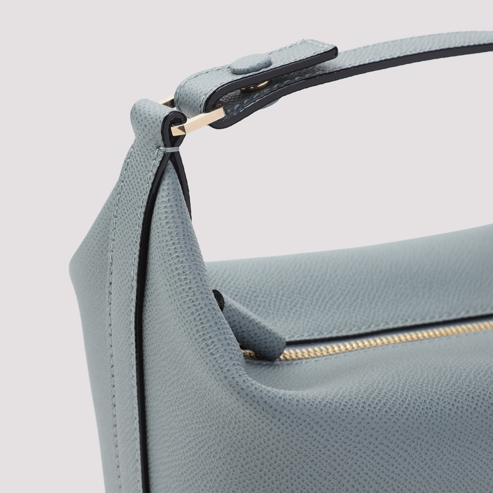 Valextra Mochi Top-handle Leather Mini Bag In Blue