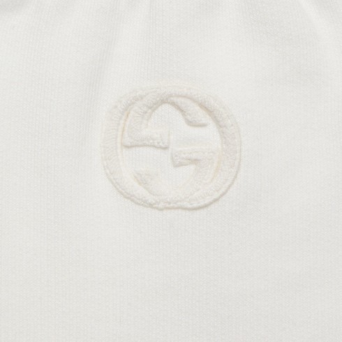 Gucci Web-stripe Cotton Miniskirt In White