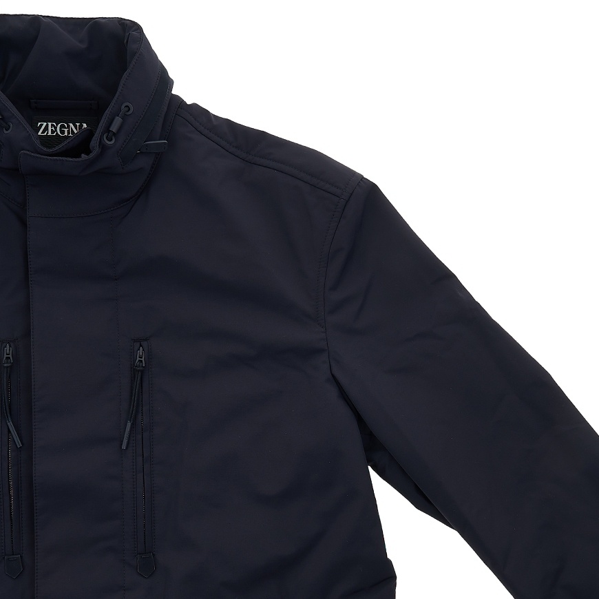 Shop Zegna Long-sleeved Casual Jacket In Black