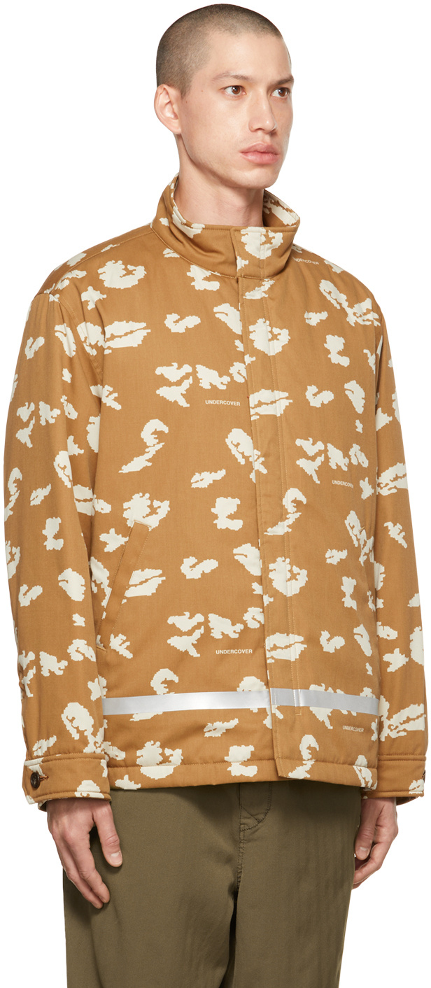 Undercover All-over Logo Light Jacket In Brown