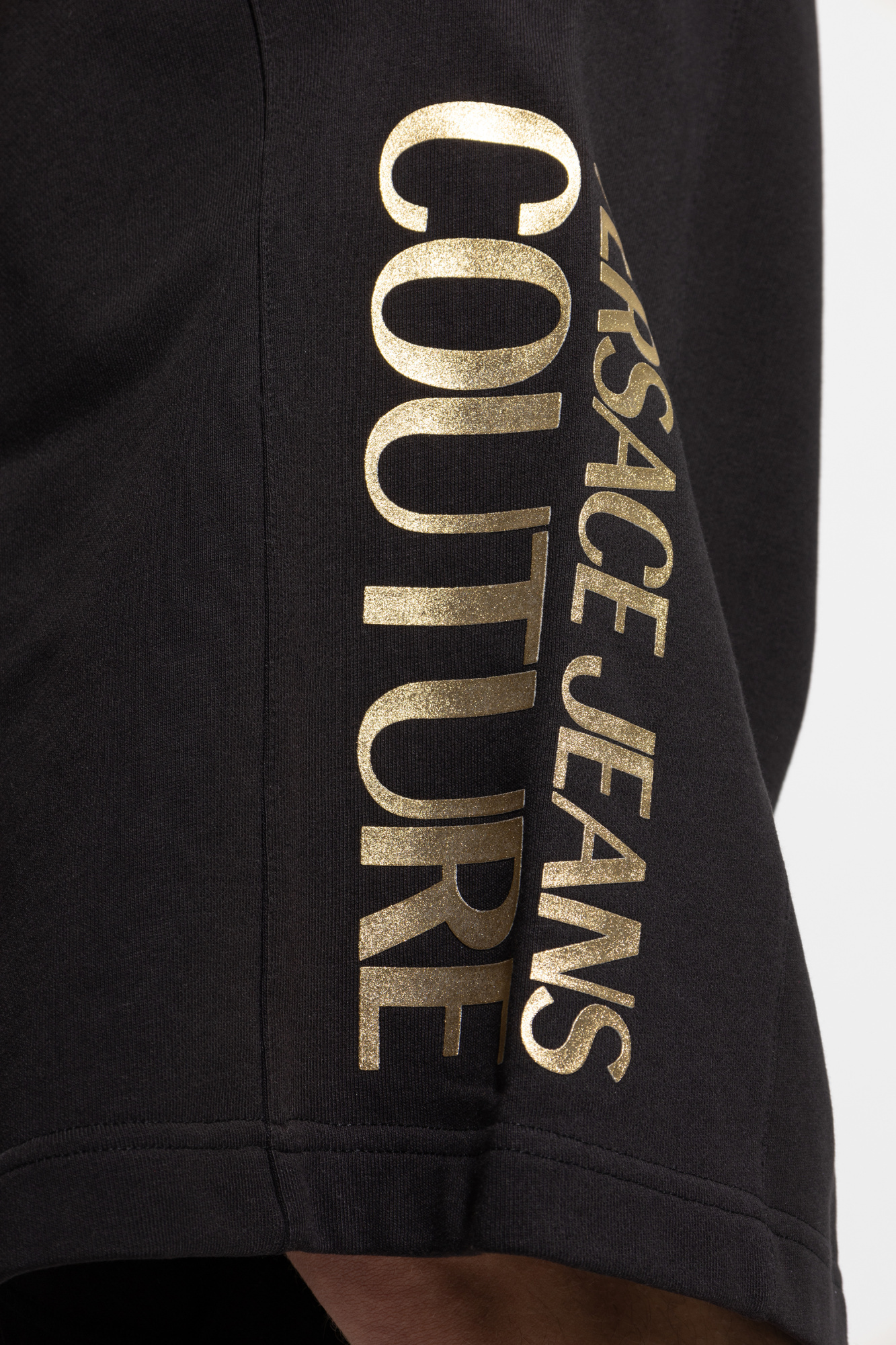 Versace Jeans Elastic Waist Shorts In Black