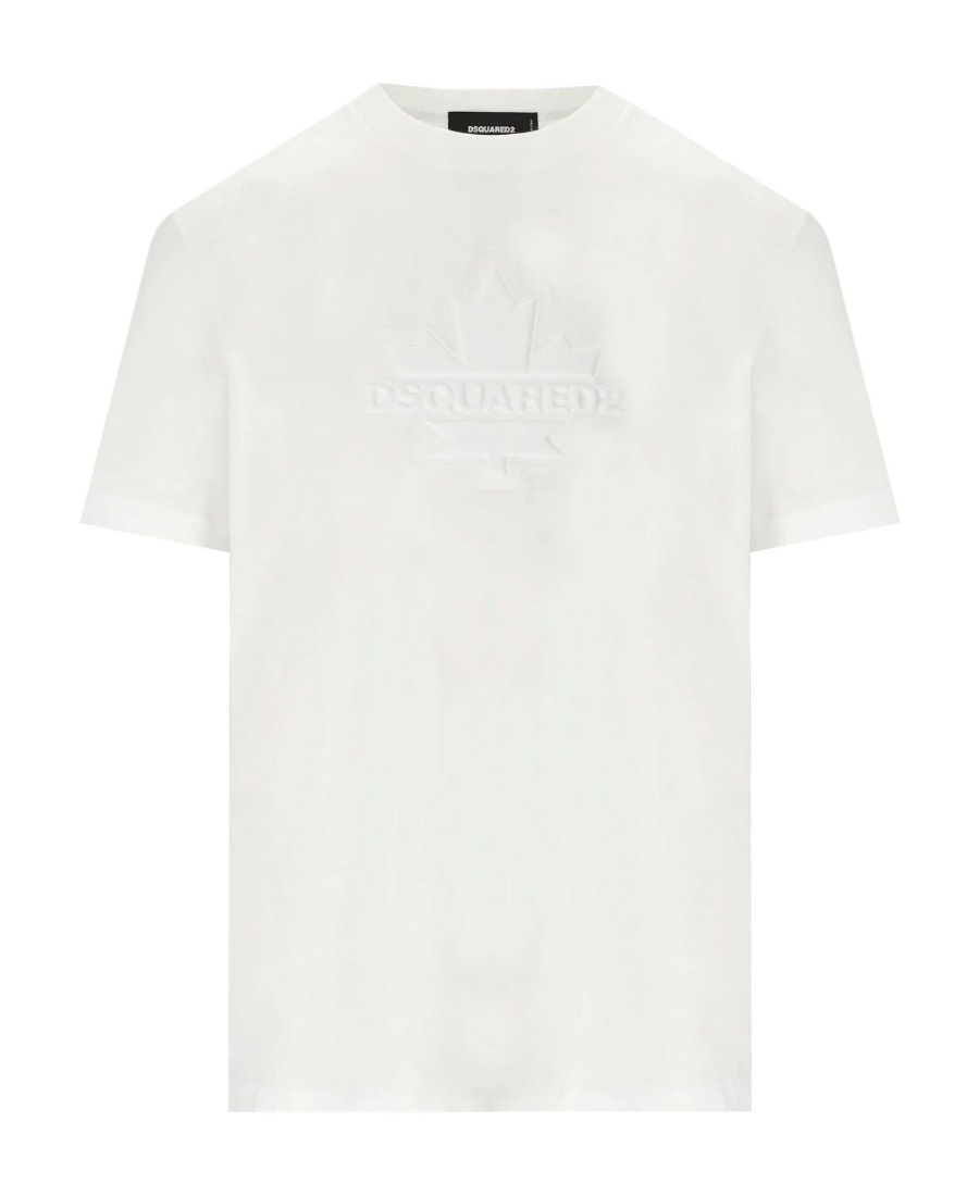 Dsquared2 Leaf Skater Cotton T-shirt In White