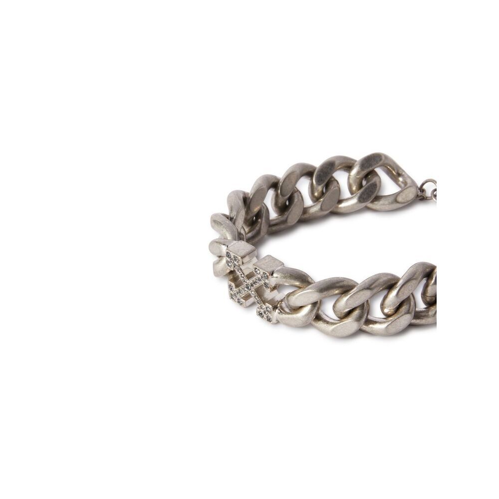 Off-white Arrows Crystal-embellished Chain Bracelet In Yellow