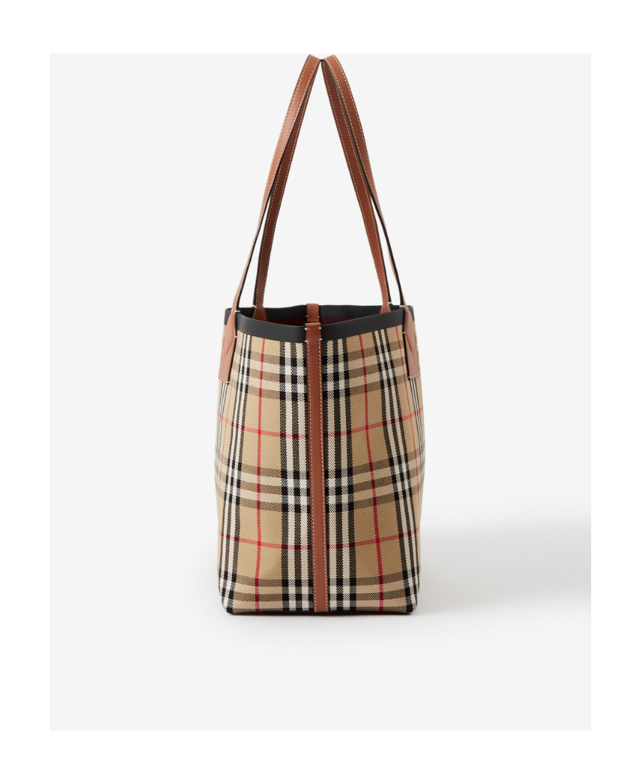 Burberry Medium London Check-pattern Tote Bag In Multicolor