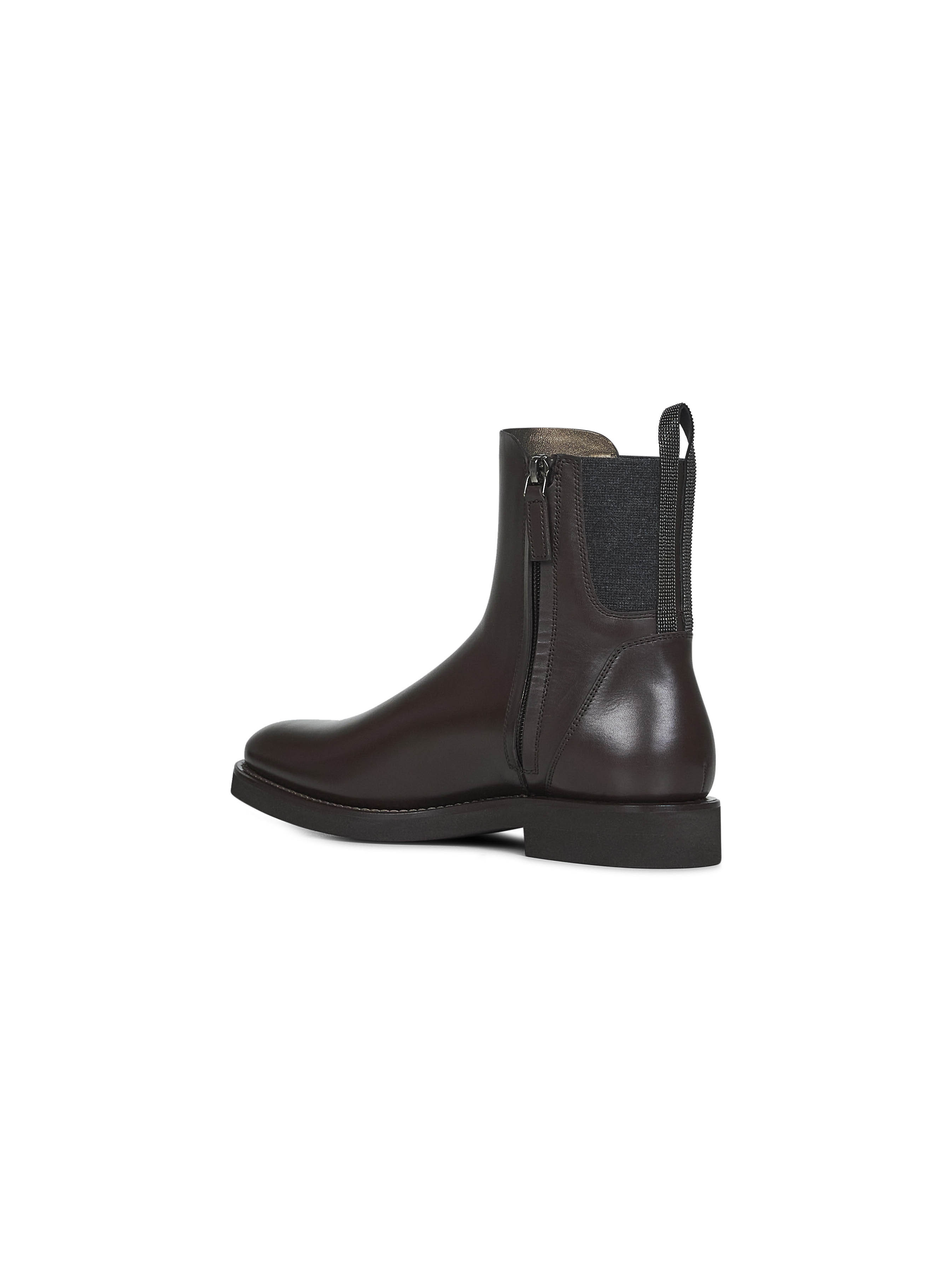 Brunello Cucinelli Round Toe Ankle Boots