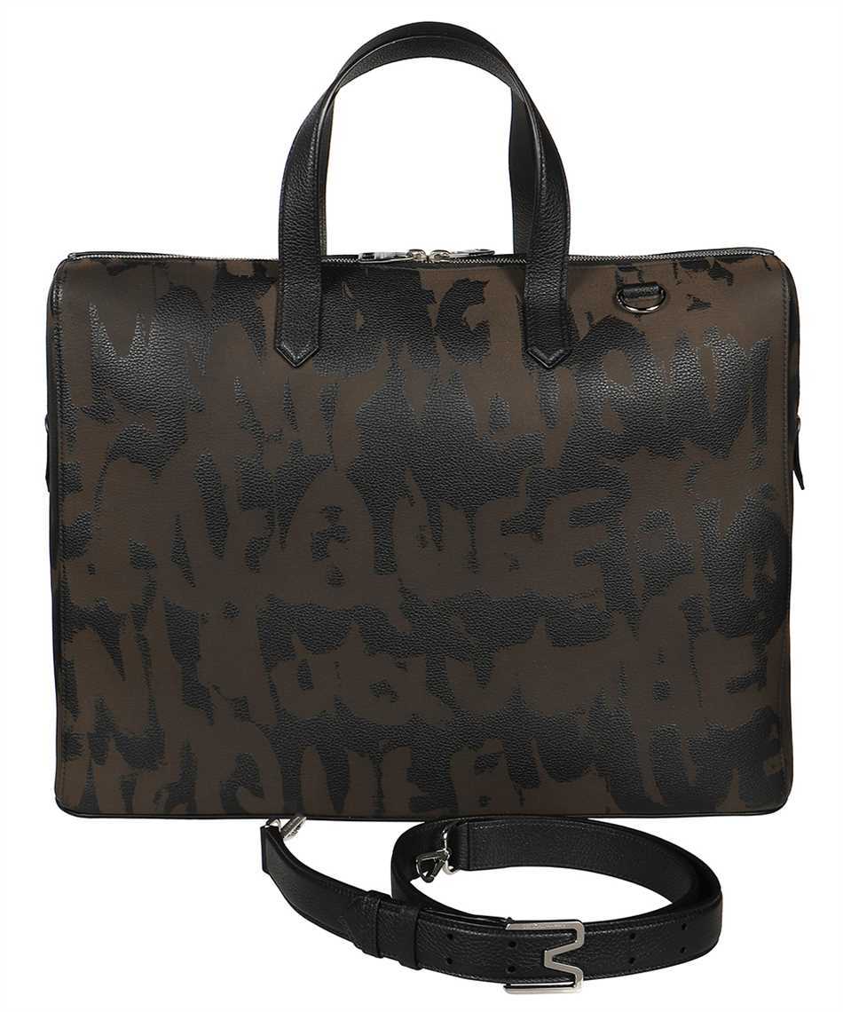 Alexander Mcqueen The Sharp Graffiti-print Tote Bag In Black