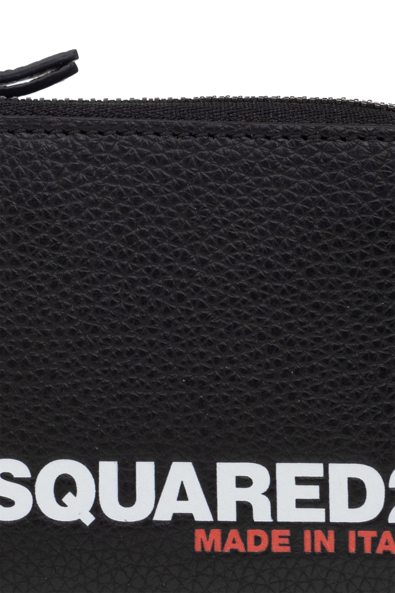 Dsquared2 Logo-print Zip-up Wallet In Black