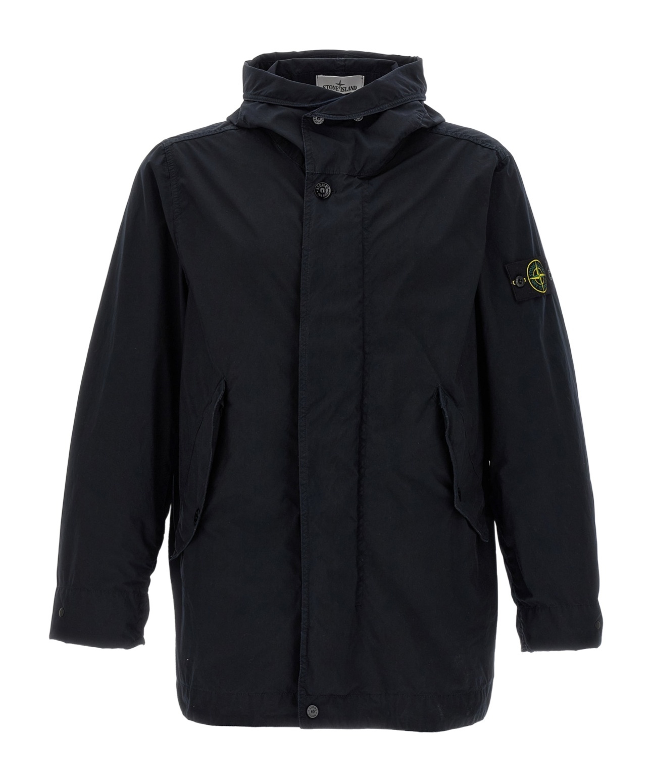 Stone Island Light Compact Touch Poly-tc Casual Jackets And Parka Blue In Blue