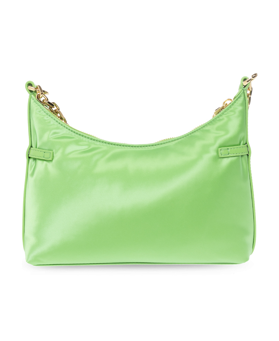 Givenchy Logo-lettering Zipped Shoulder Bag In Green