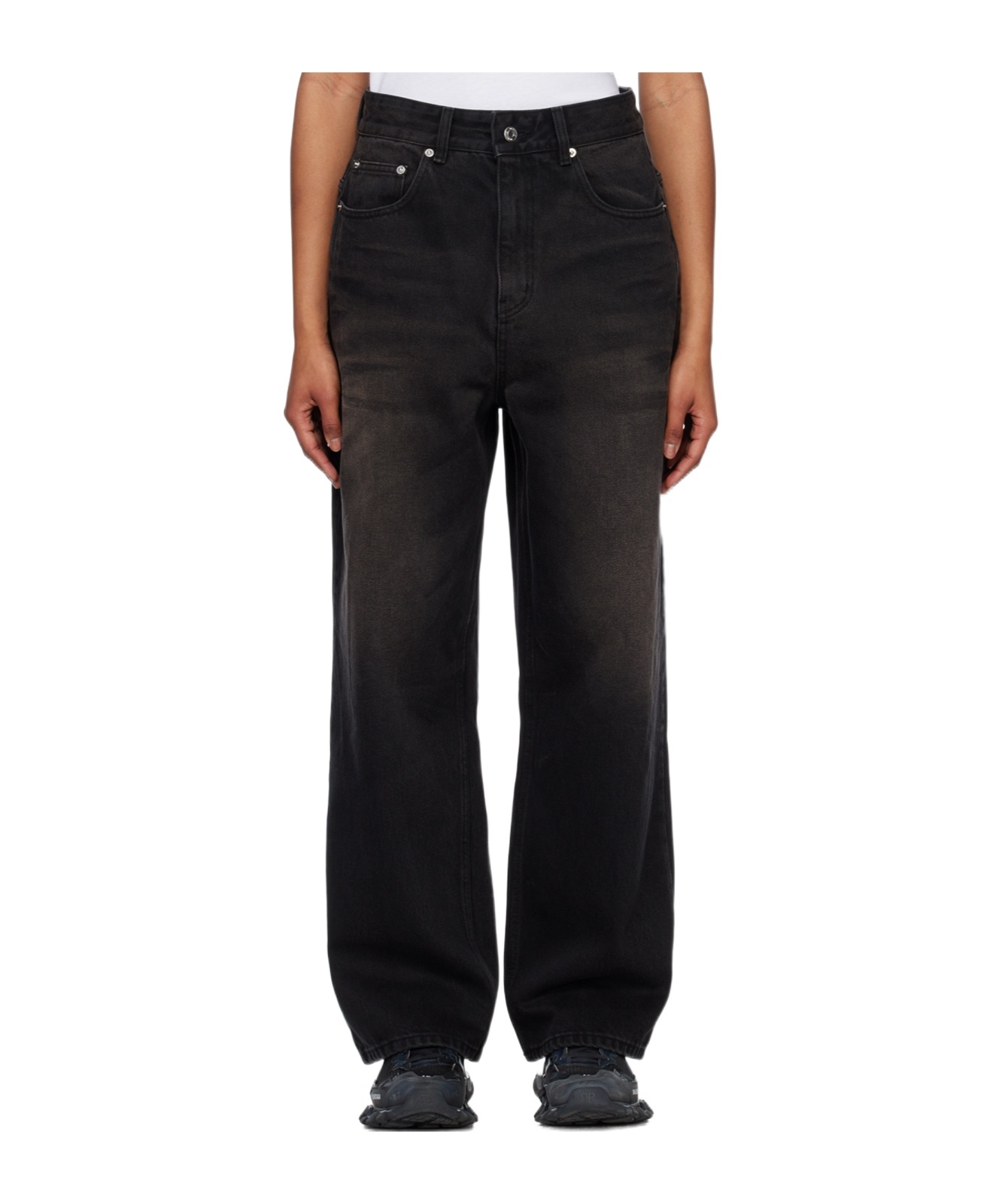 WE11 DONE BELT-LOOP JEANS 