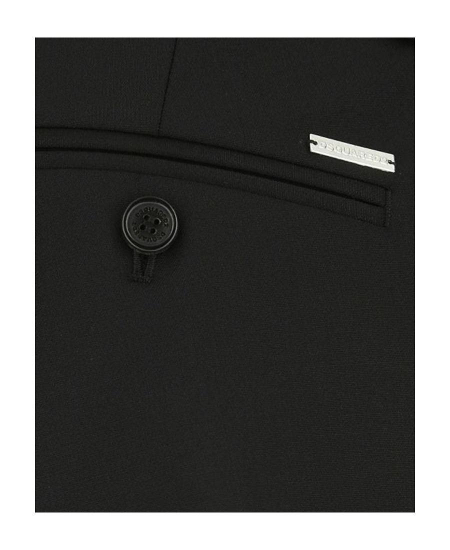 Dsquared2 Tailored Trousers With Pockets And Loops In Black