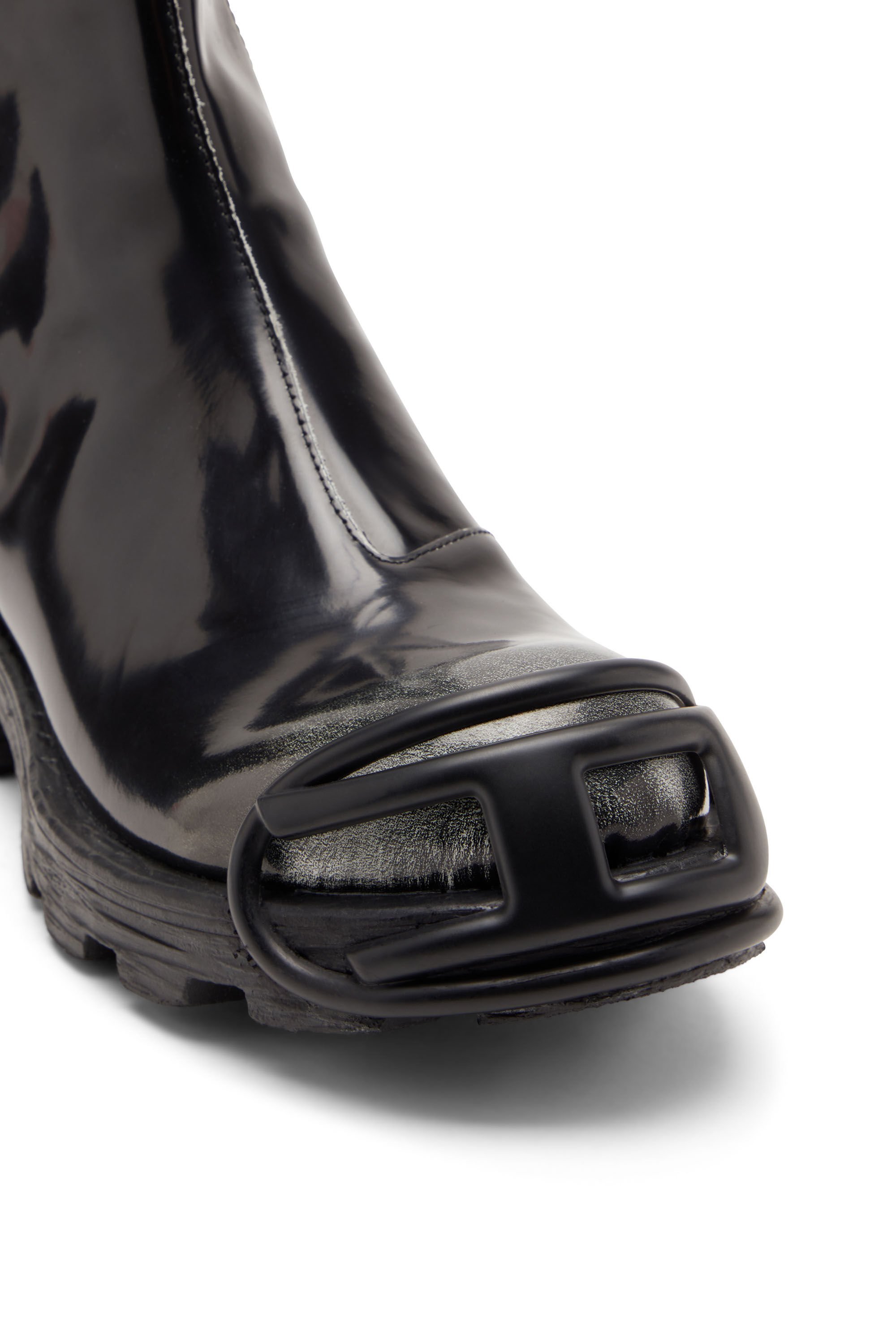 Diesel D-hammer Zip D Denim Ankle Boots In Black