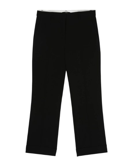 Seventy Straight Leg Pants With Lapel In Black