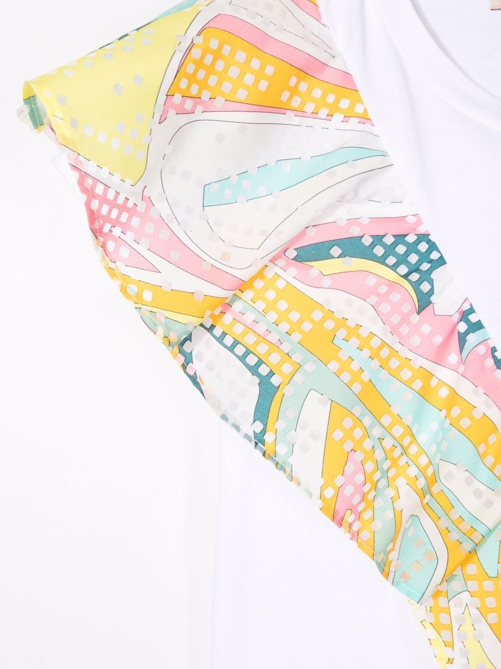 Pucci Scarf Ruffle T-shirt In White