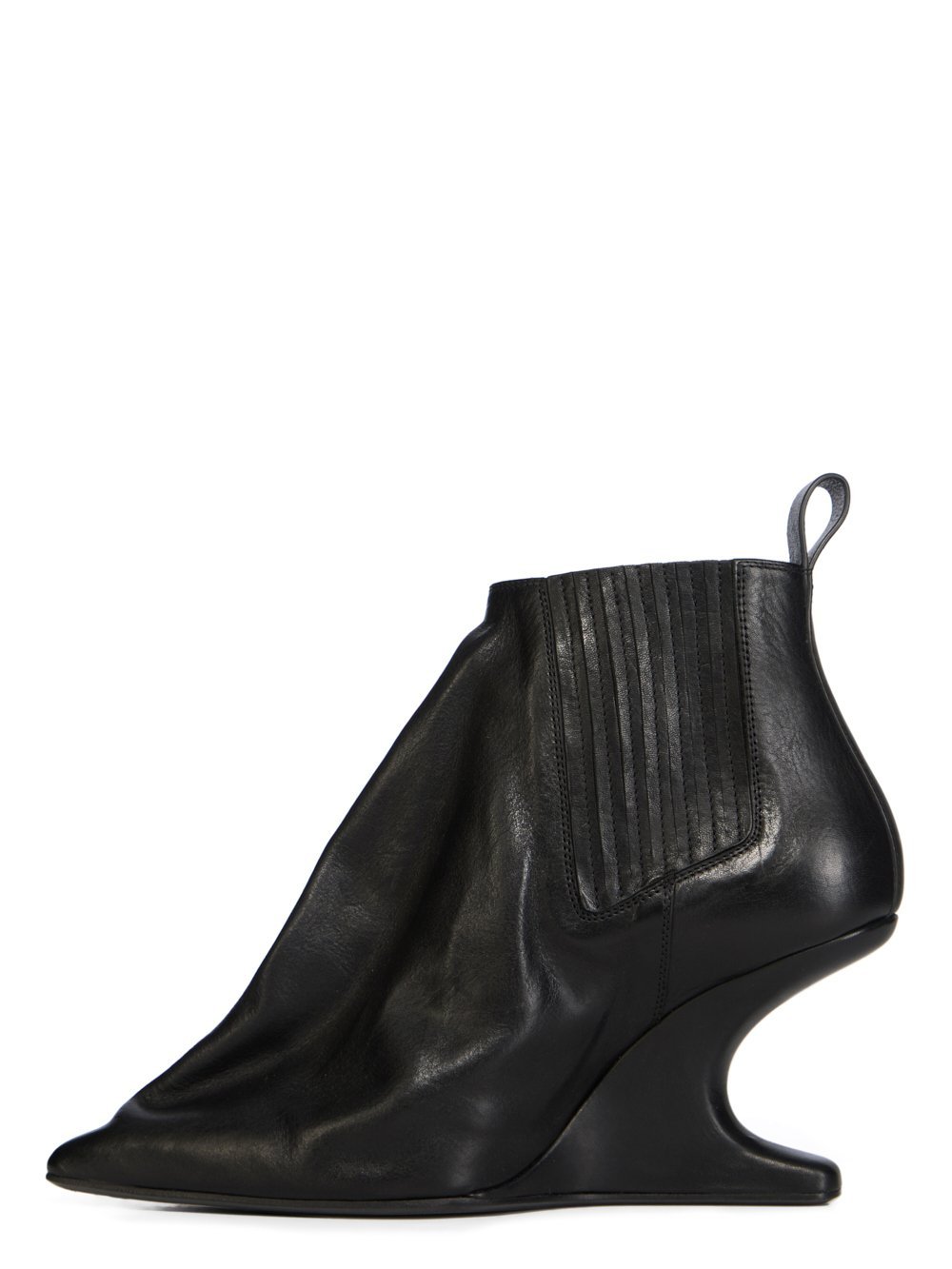 Rick Owens Ankle Taco Leather Boots In Black