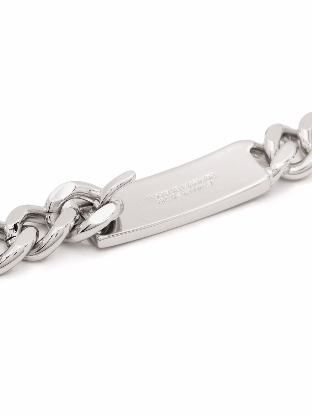 Shop Dsquared2 Logo Plaque Chain-link Necklace In Gray