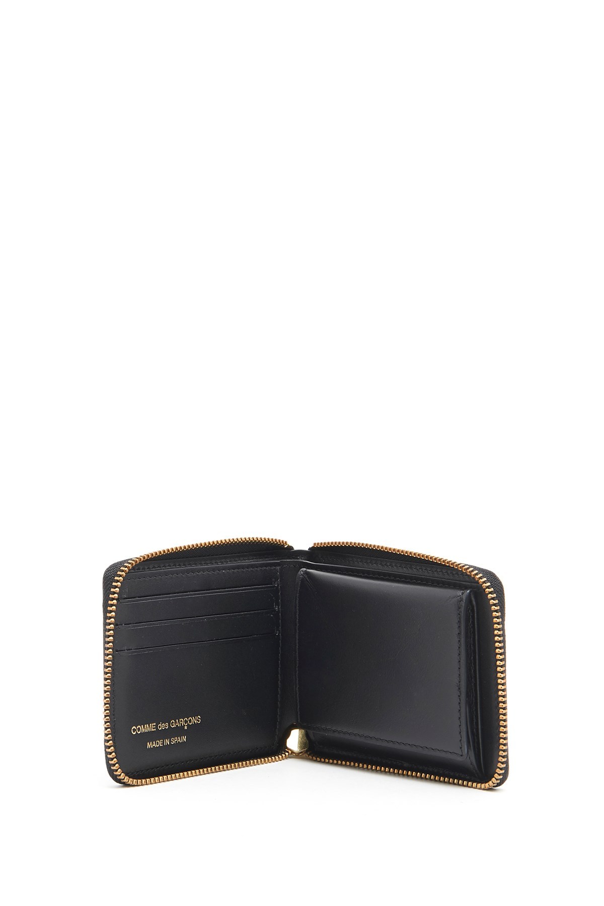 Comme Des Garçons Wallet Small Zip Around Wallet In Black