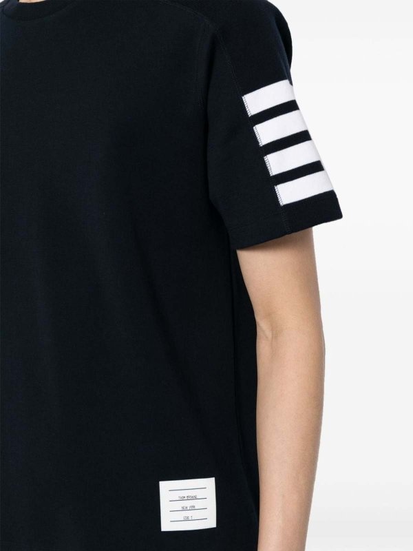 Thom Browne Item O-neck Short-sleeved T-shirt In Black