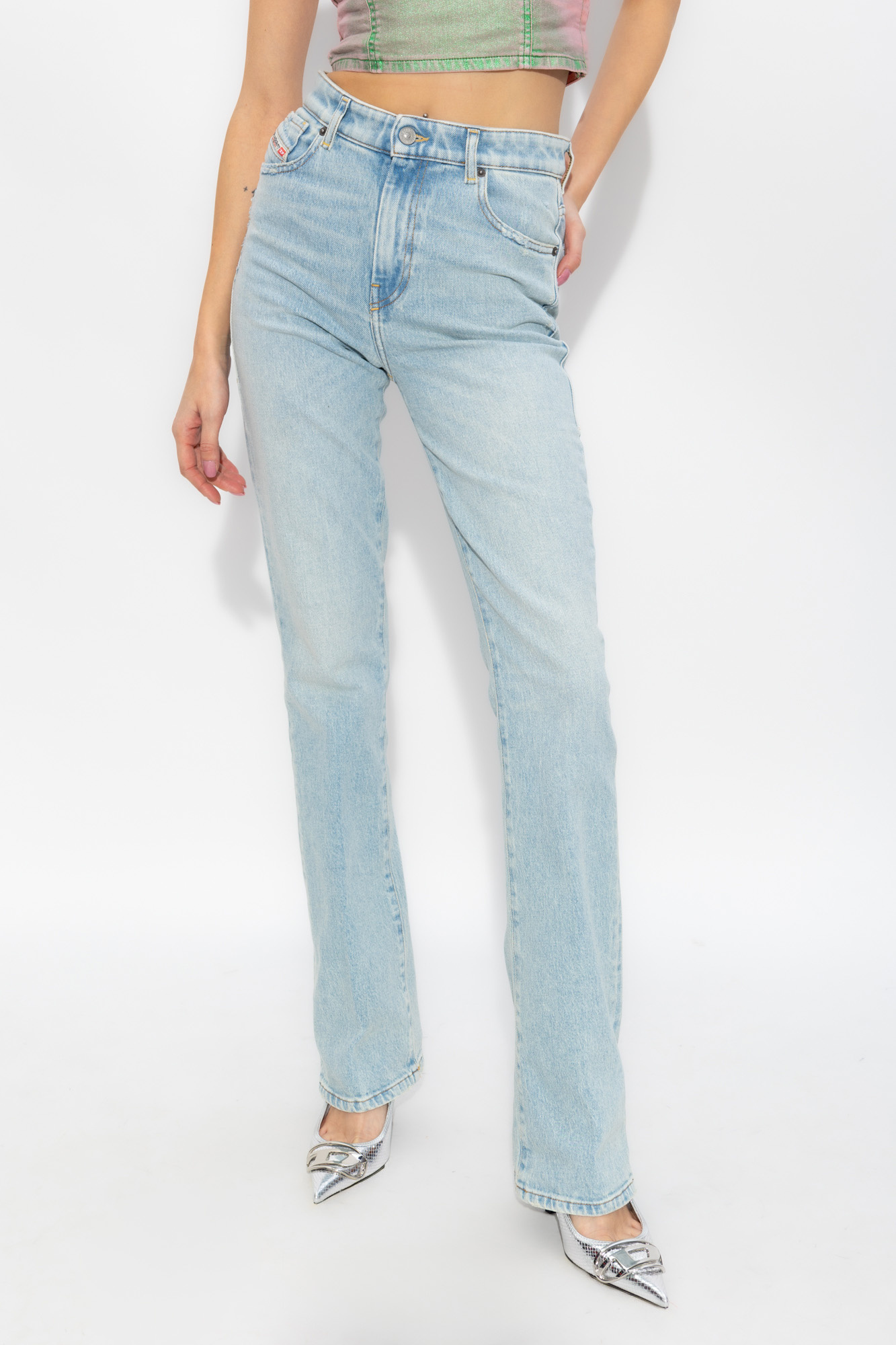 Diesel 2003 D-escription Flared Jeans In Blue