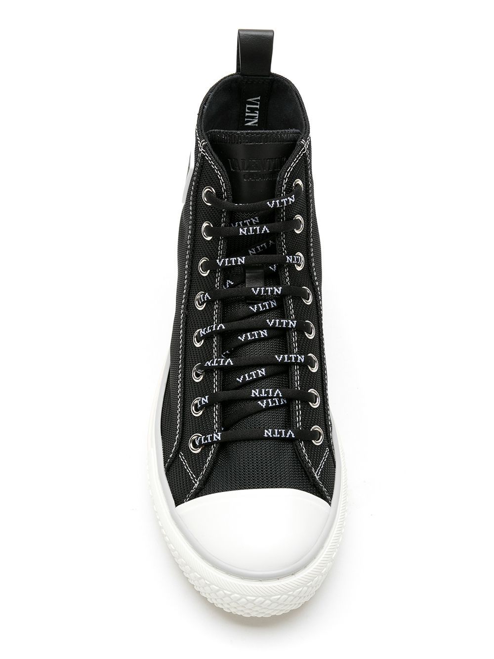 Shop Valentino Tênis Giggies High Top Em Canvas In Black