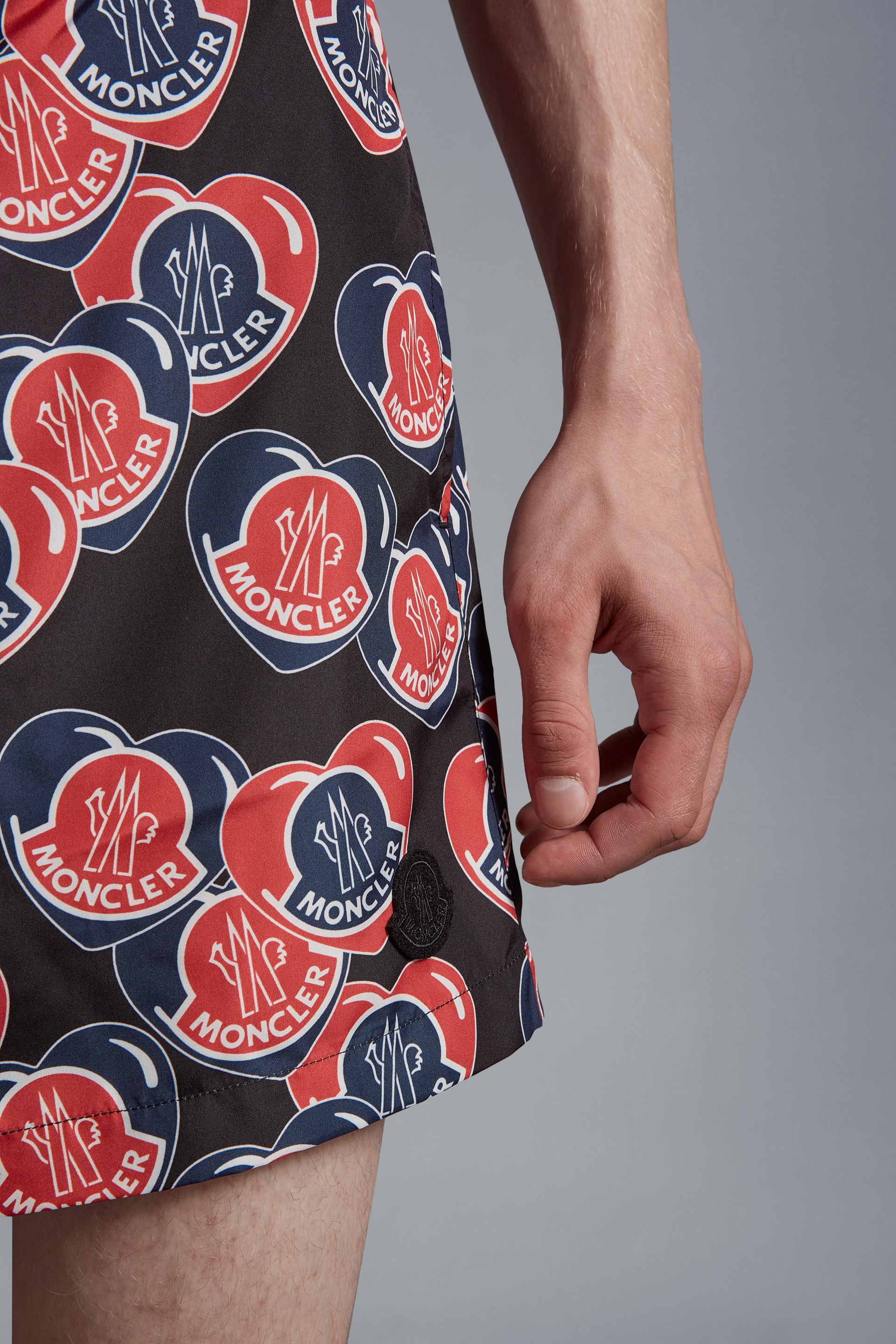 Moncler Logo-print Swim Shorts In Blue