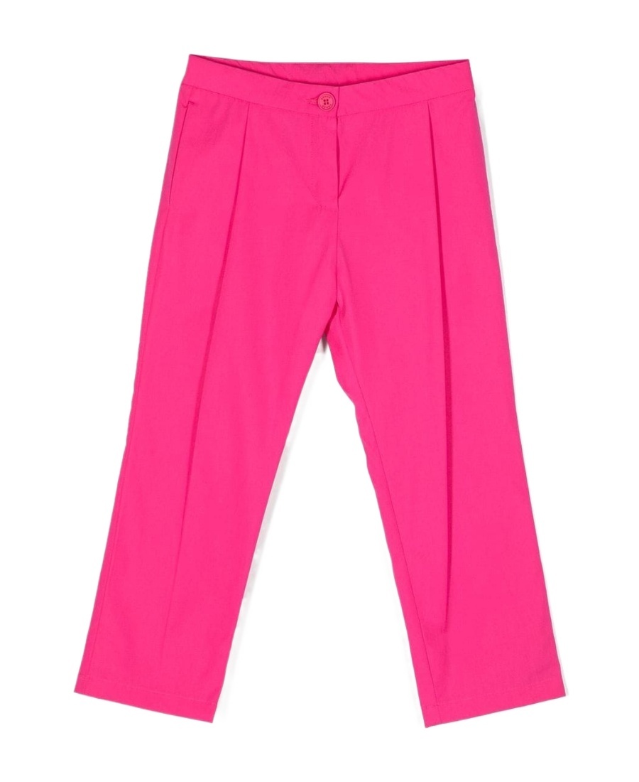 Kenzo Embroidered-logo Straight-leg Trousers In Pink