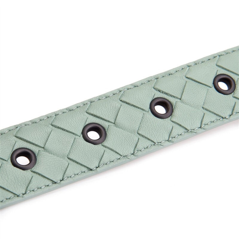 Shop Bottega Veneta Weave A Belt Of Detail In Green