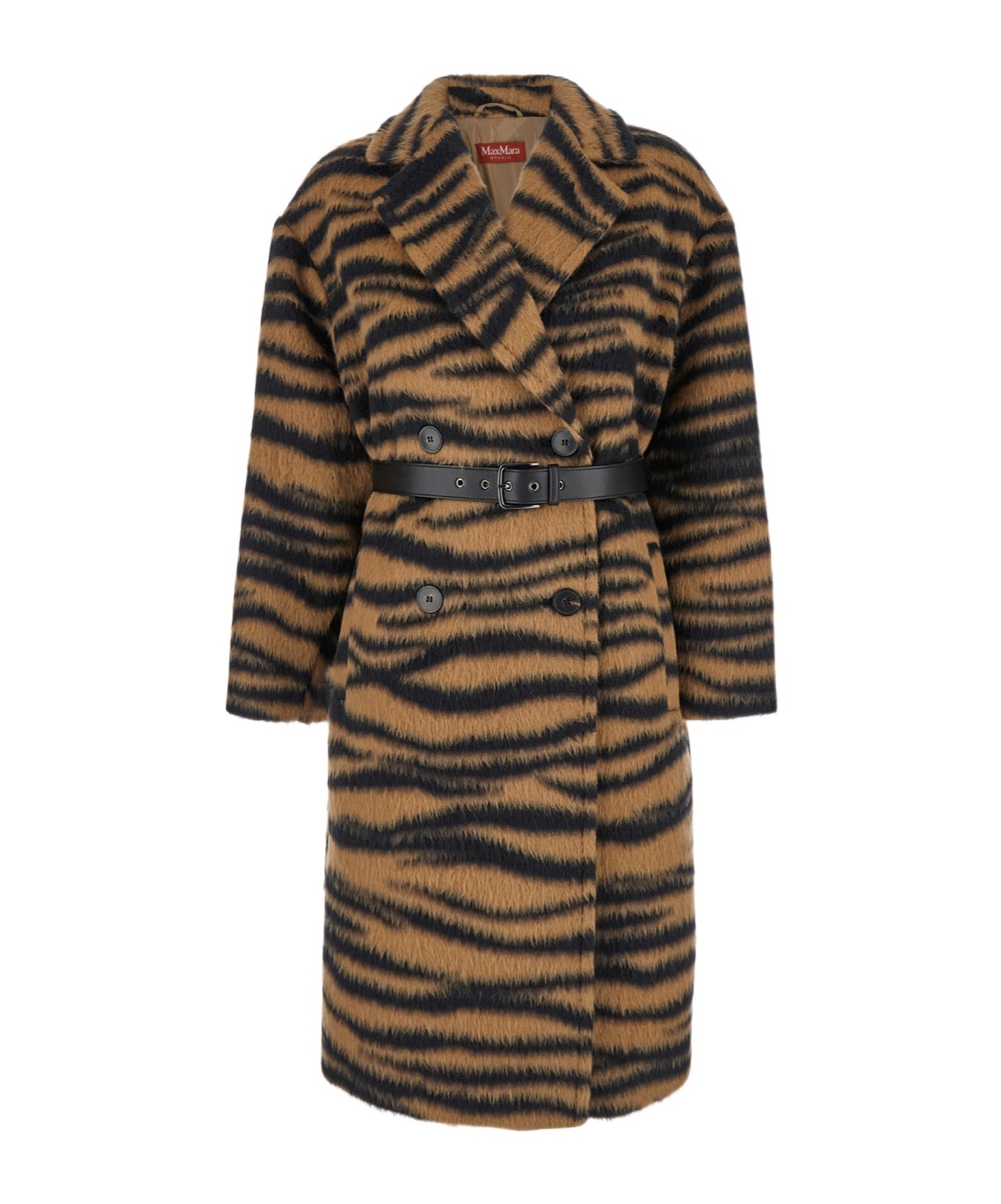 Max Mara Long-sleeved Coat In Black