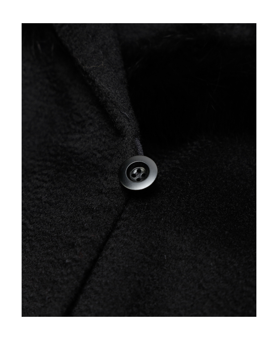 Max Mara Lace-up Coat In Black