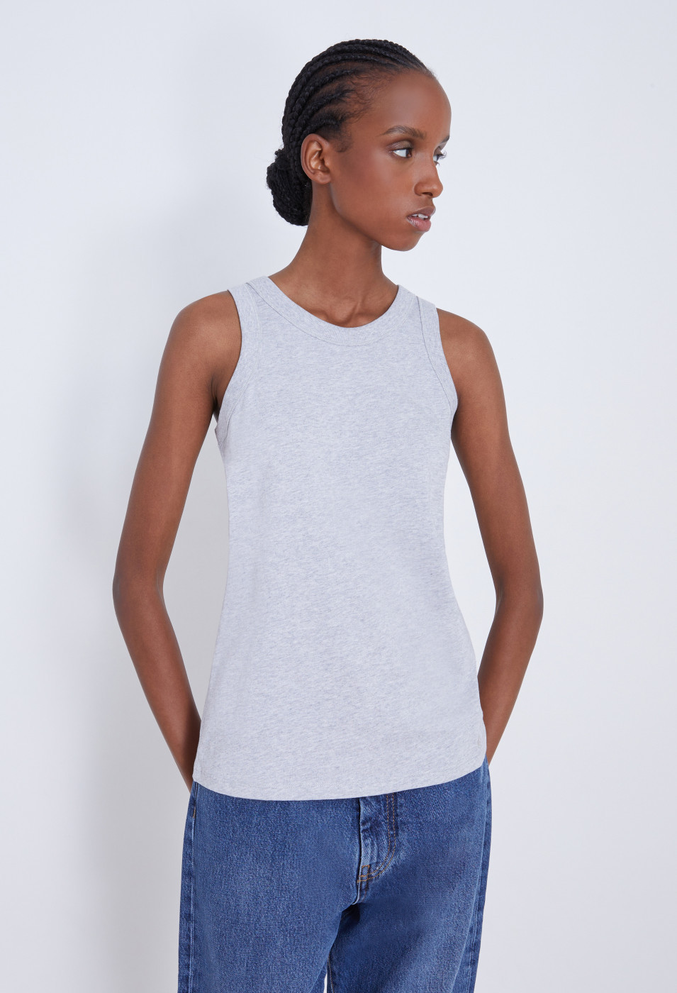 LOULOU STUDIO POSO ROUND NECK VEST