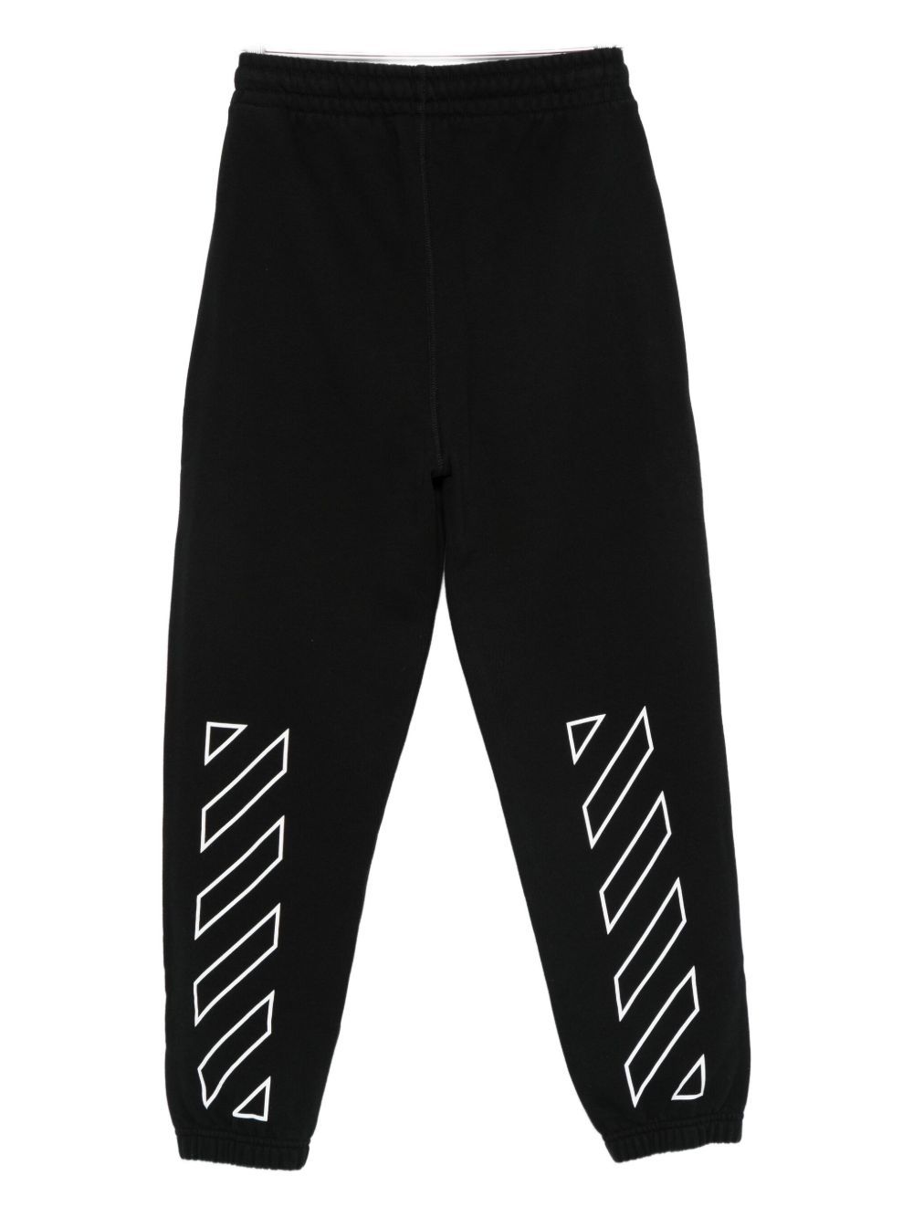 Off-white Elastic Waist Casual Pants In Black