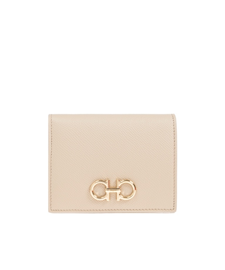 Ferragamo Leather Wallet In Nude
