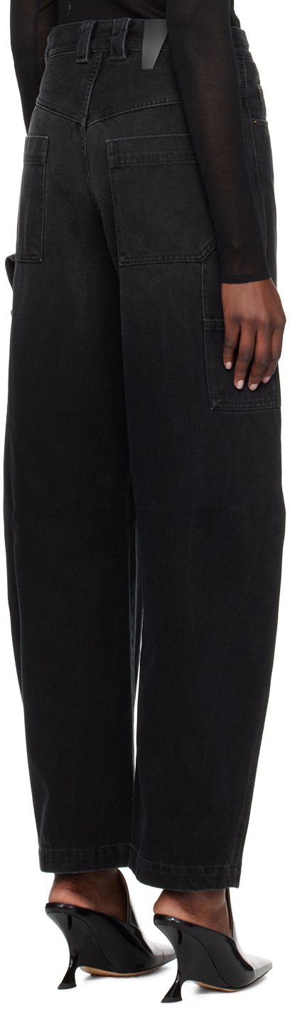 Darkpark Black Audrey Barrel Leg Jeans In Black