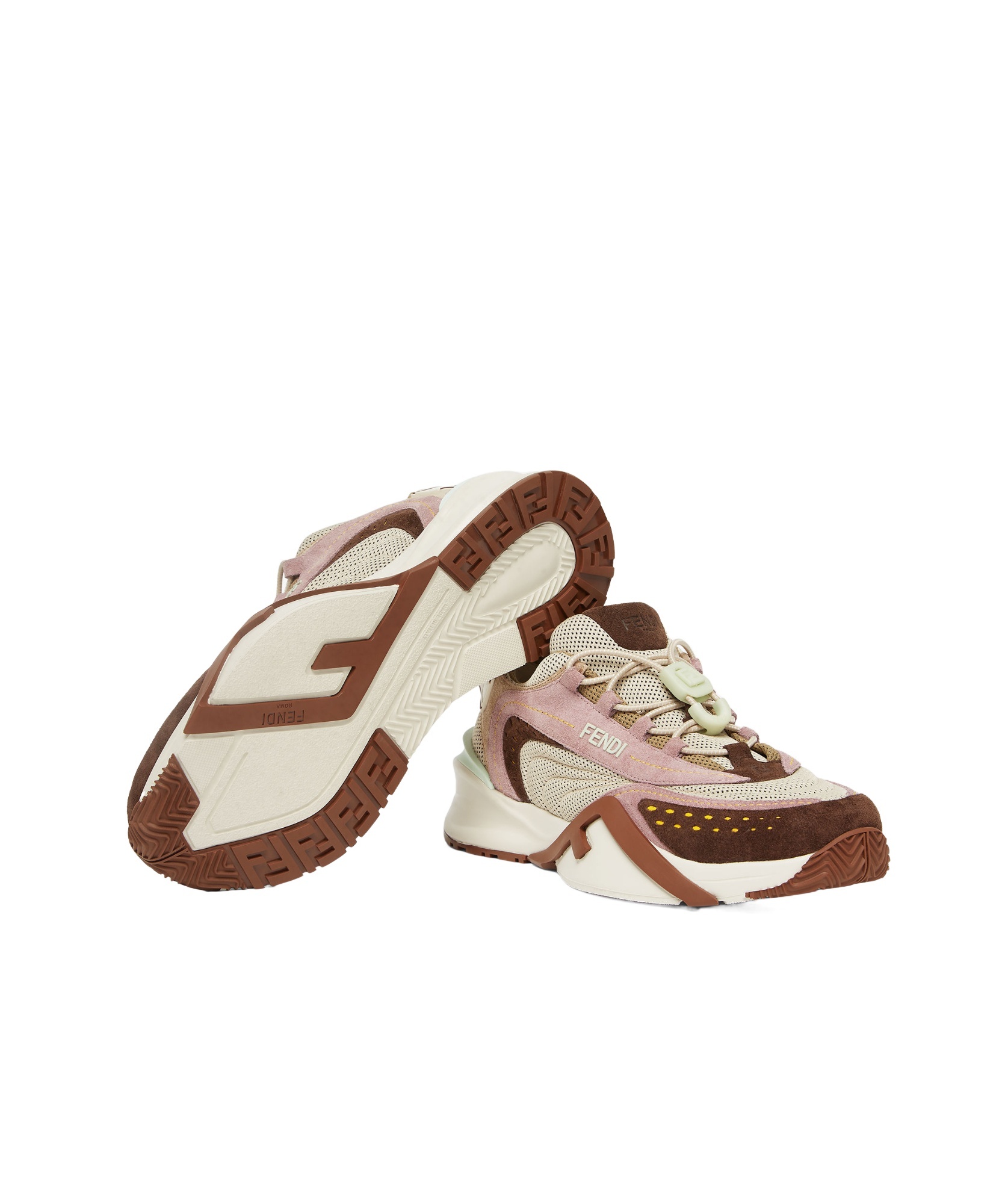 Fendi Flow Sneaker In Nude