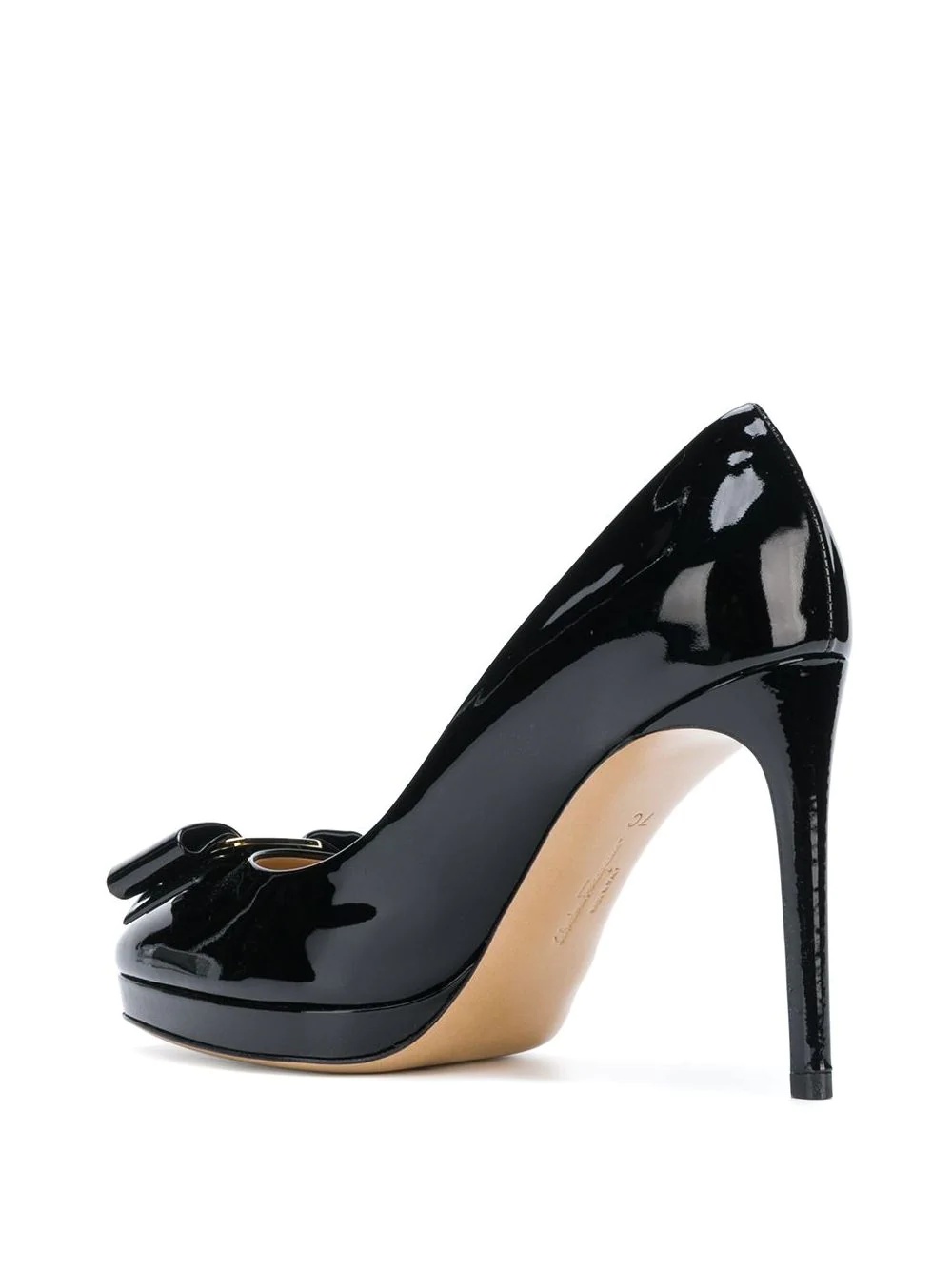 Ferragamo Shallow High-heeled Shoes In Black