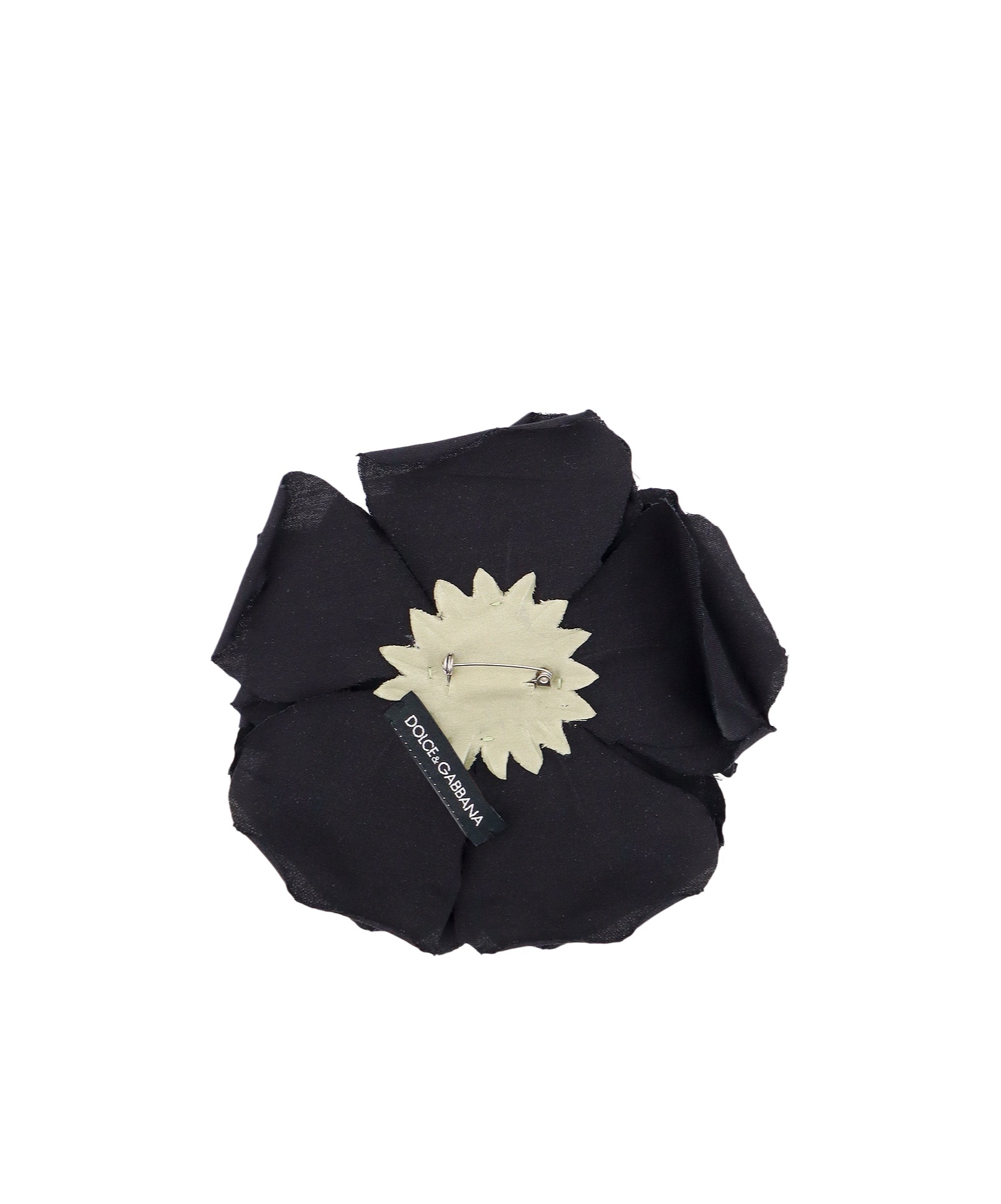Dolce & Gabbana Floral-motif Brooch In Black