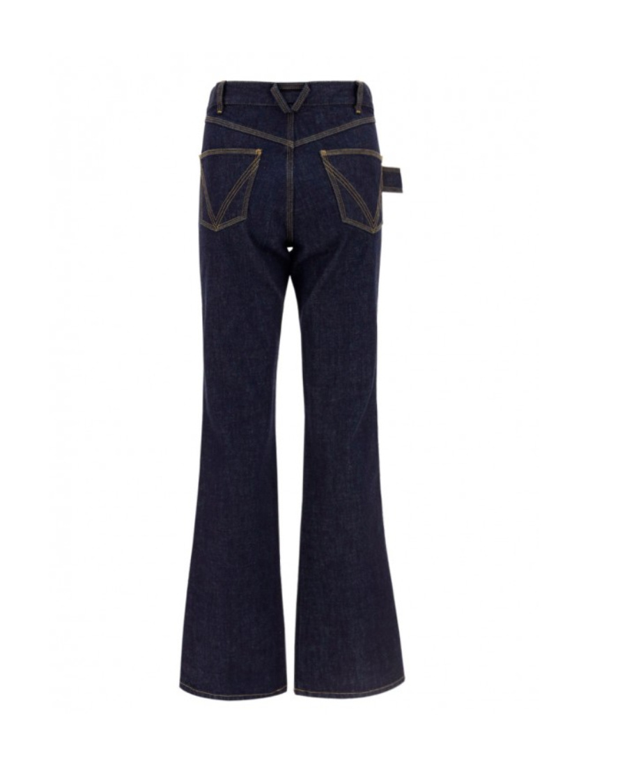 Bottega Veneta Side-loop Flared Jeans In Blue