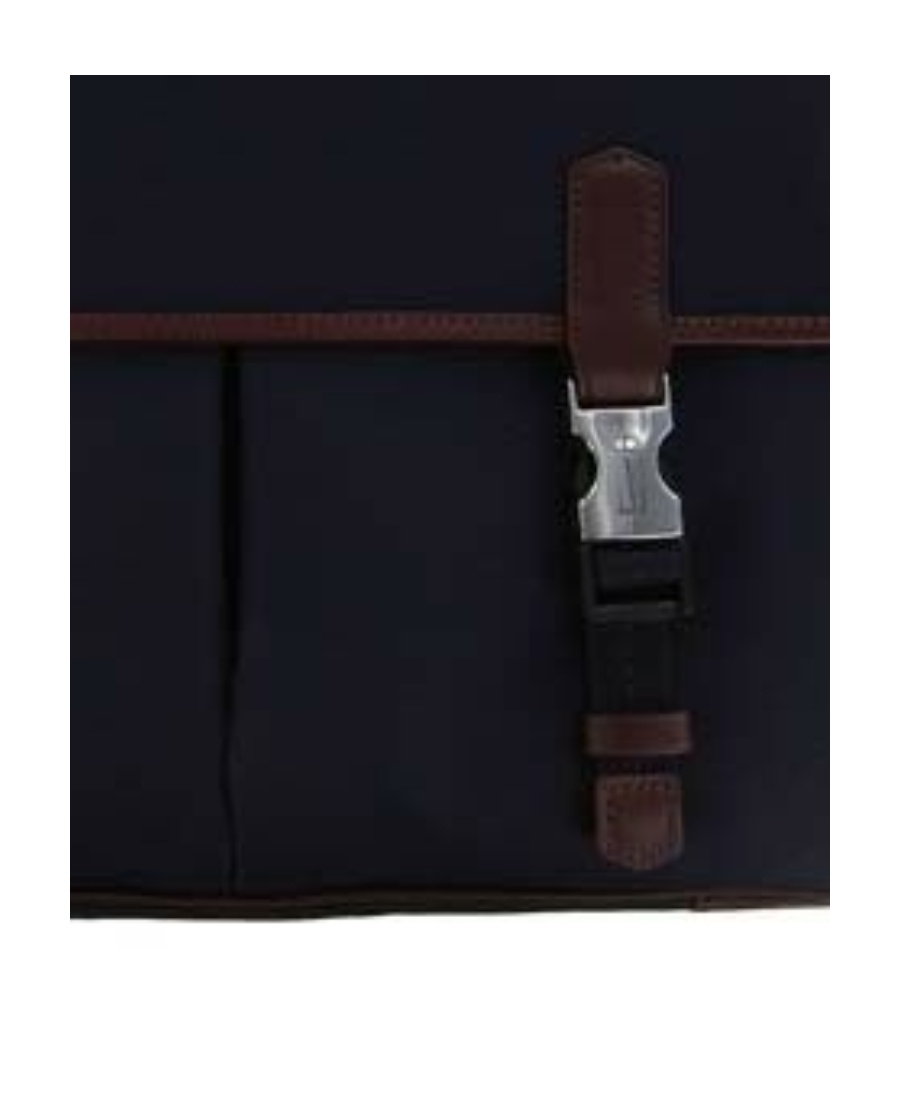 DUNHILL DARK BLUE FLIP SHOULDER BAG