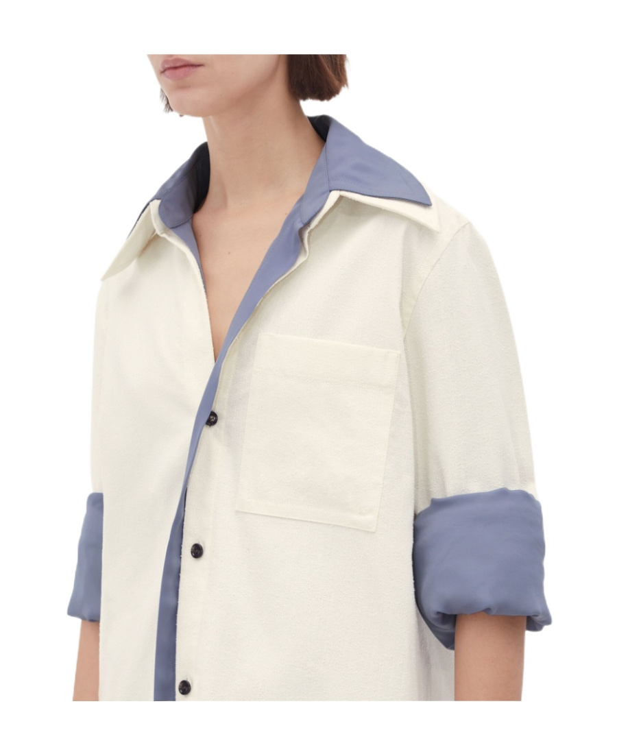 Bottega Veneta Lose-fit Double Layer Shirt In White