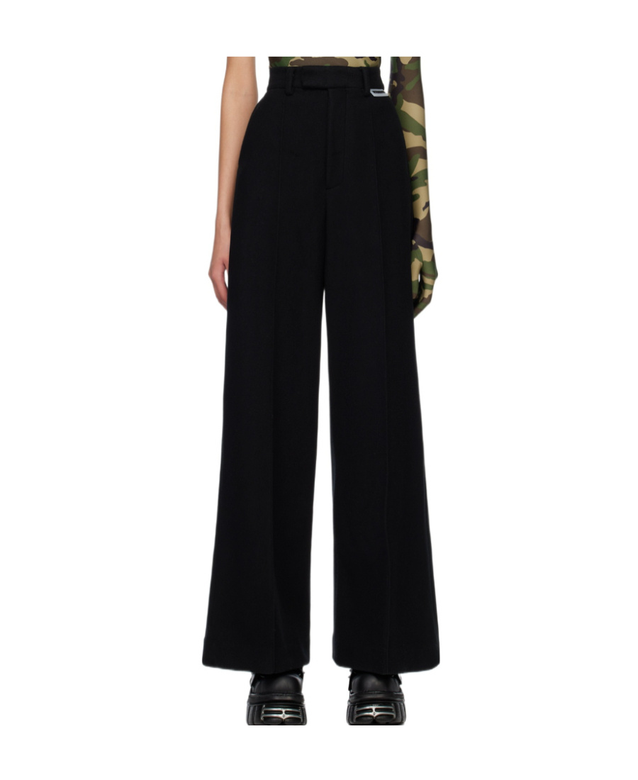 Vetements Logo Casual Pants In Black