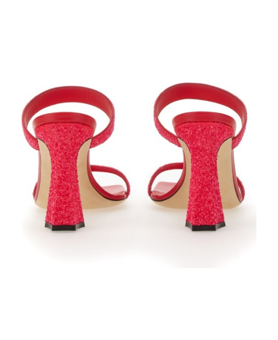 Giuseppe Zanotti Glitter Flat Pump With 9 Cm Heel In Red