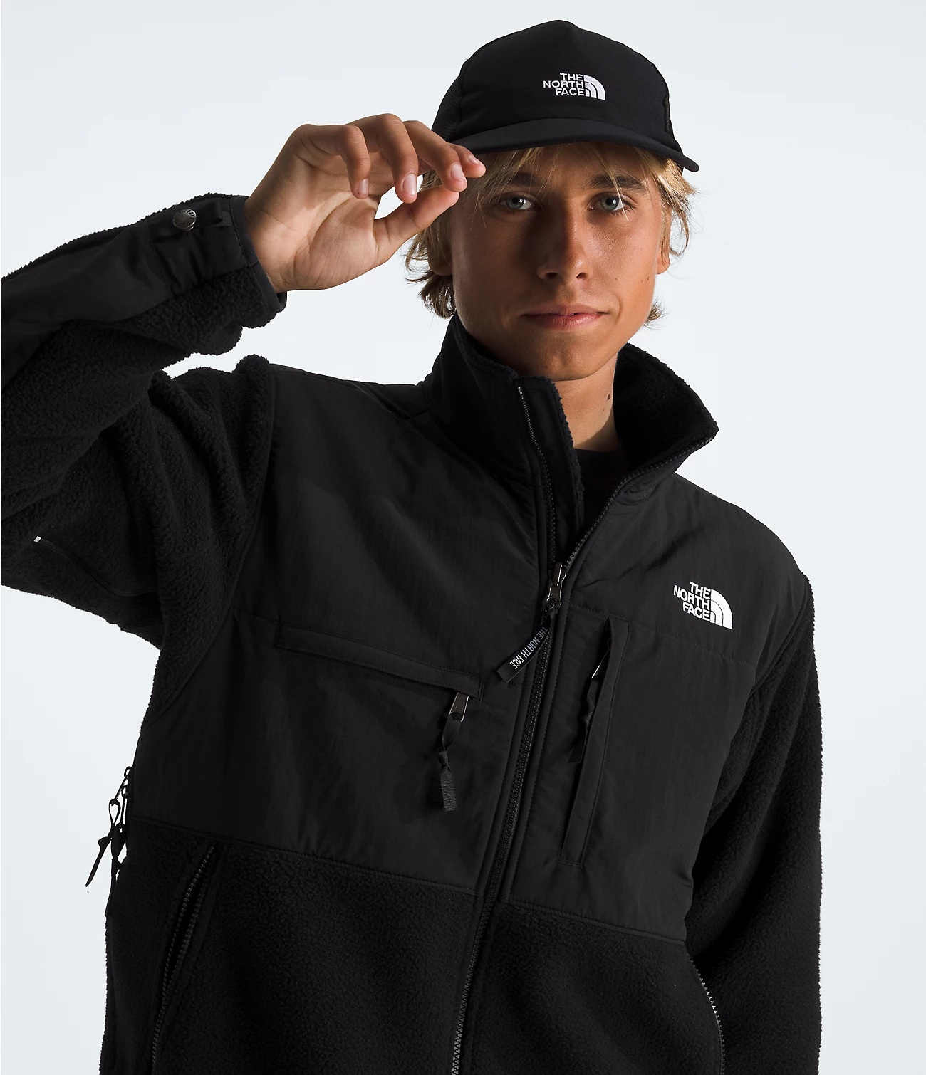 The North Face Retro Denali Logo-embroidered Shell And Recycled-fleece Jacket In Black